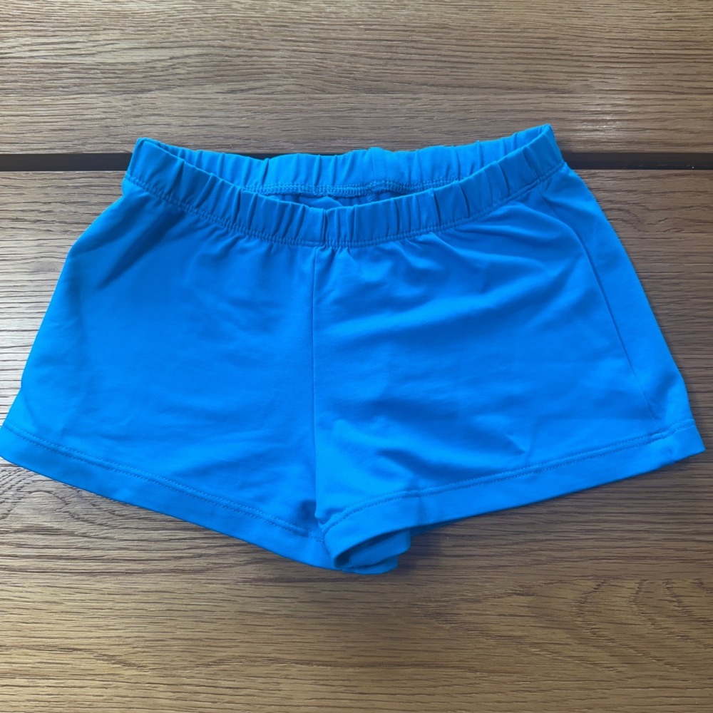 Eurotard Womens Small Blue Dance Gymnastics Shorts Elastic Waist Athletic S